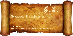 Gyepes Magdolna névjegykártya