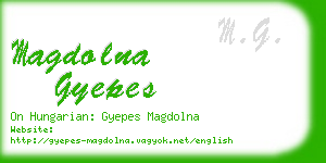 magdolna gyepes business card
